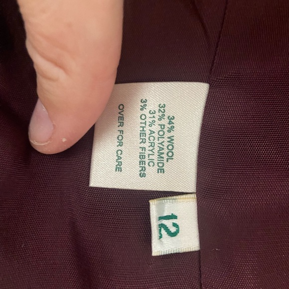 Wool blend Zipup Blazer Coat HW New York Womens Coat Plum and Gray NWT Size 12 - Picture 11 of 15